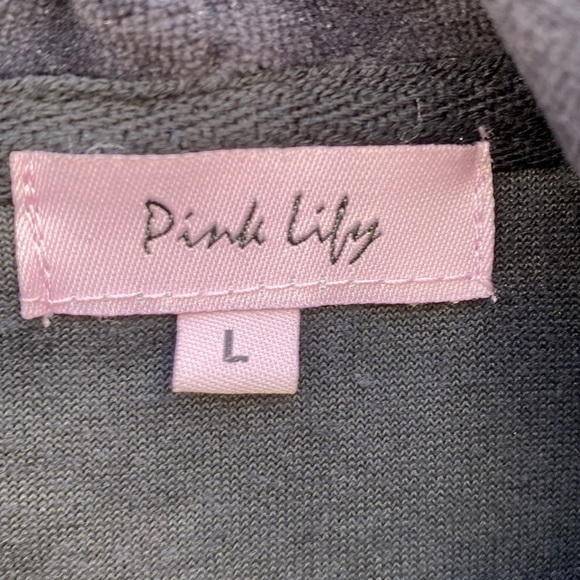 Pink Lily Zip Up Sweater Size L - Picture 4 of 6